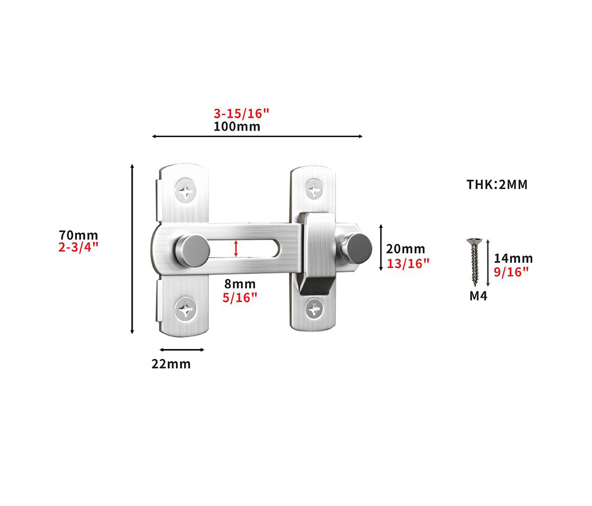 Spec Sheet - 180 Barn Door Lock