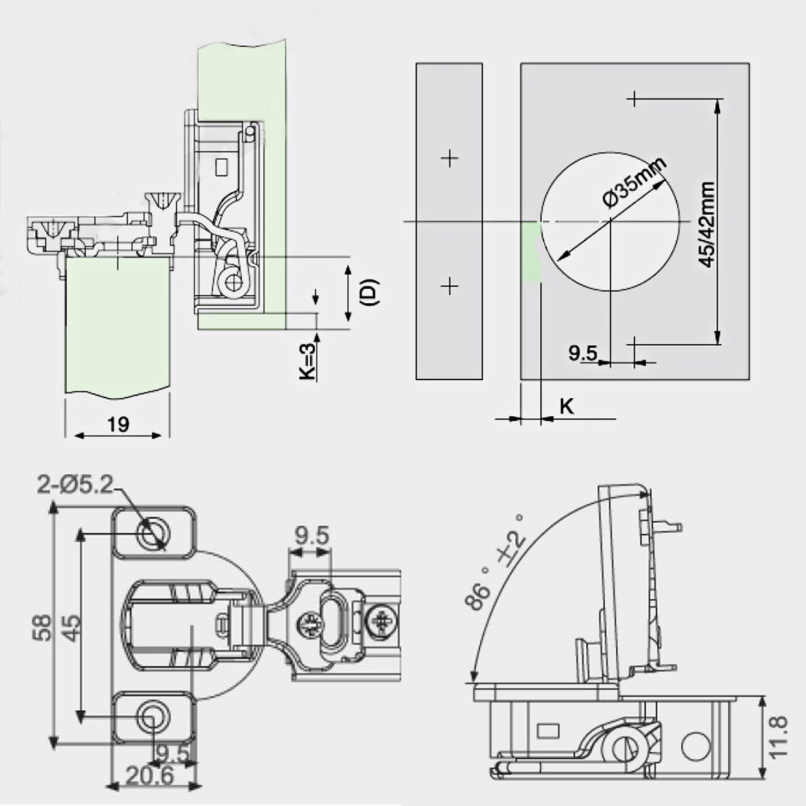 SOFT CLOSING FACE FRAME HINGES