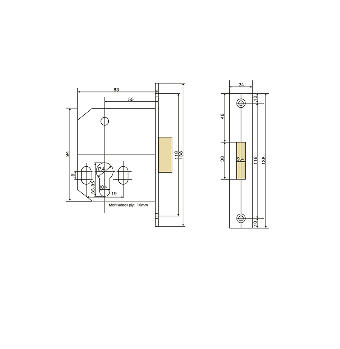 Mortise Deadbolt ML2