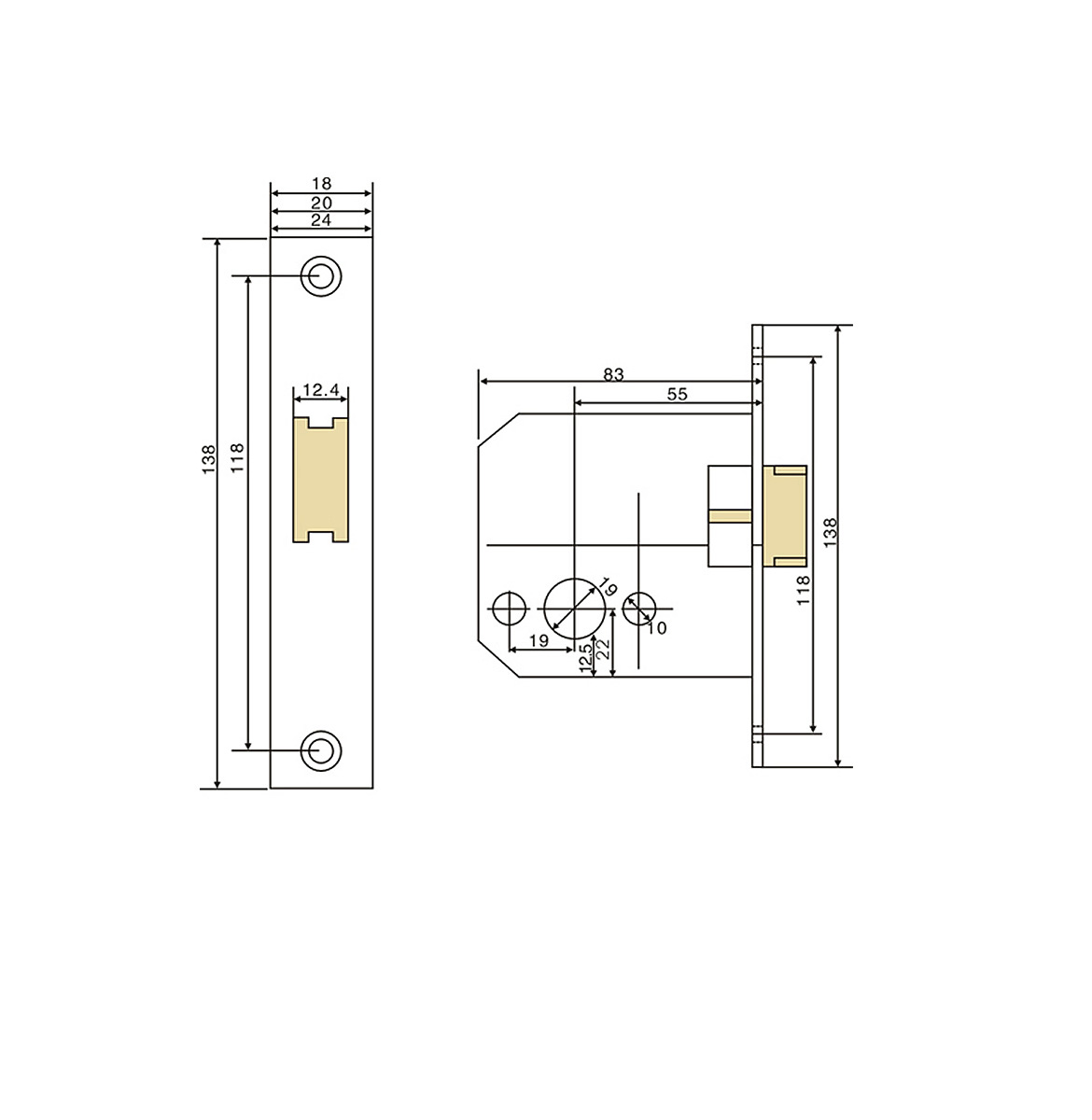 Mortise Latch ML3